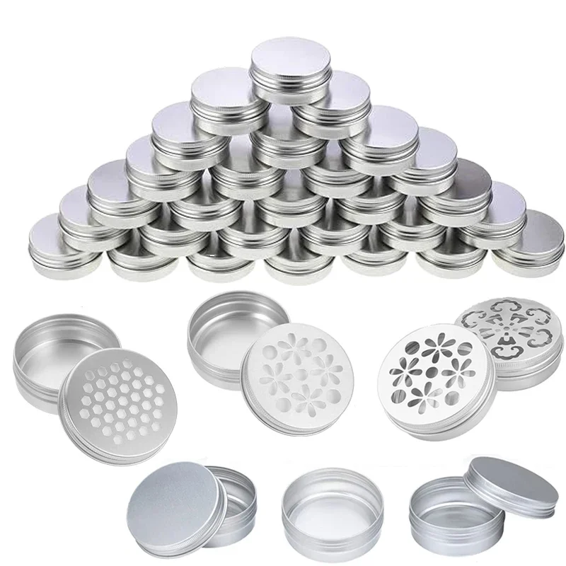 Tin Container Lid - 10 قطع علب ألمنيوم دائرية فارغة