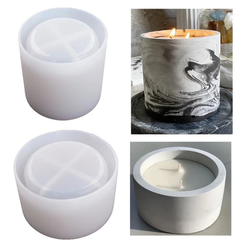 Candle Making Jug - 3 أحجام قوالب الخرسانة الاسمنتية المستديرة