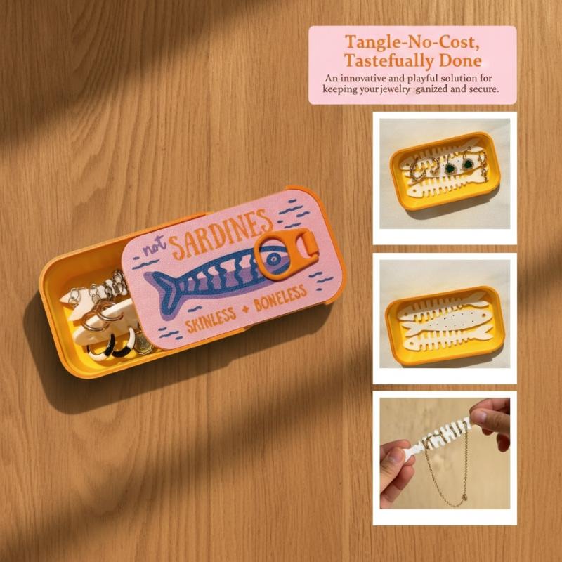 صندوق مجوهرات على شكل علبة سرد - مراجعة Tin Container Lid وسعره