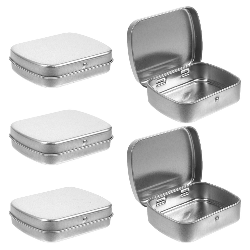 5 قطع من علب التخزين المعدنية  - مراجعة Tin Container Lid وسعره
