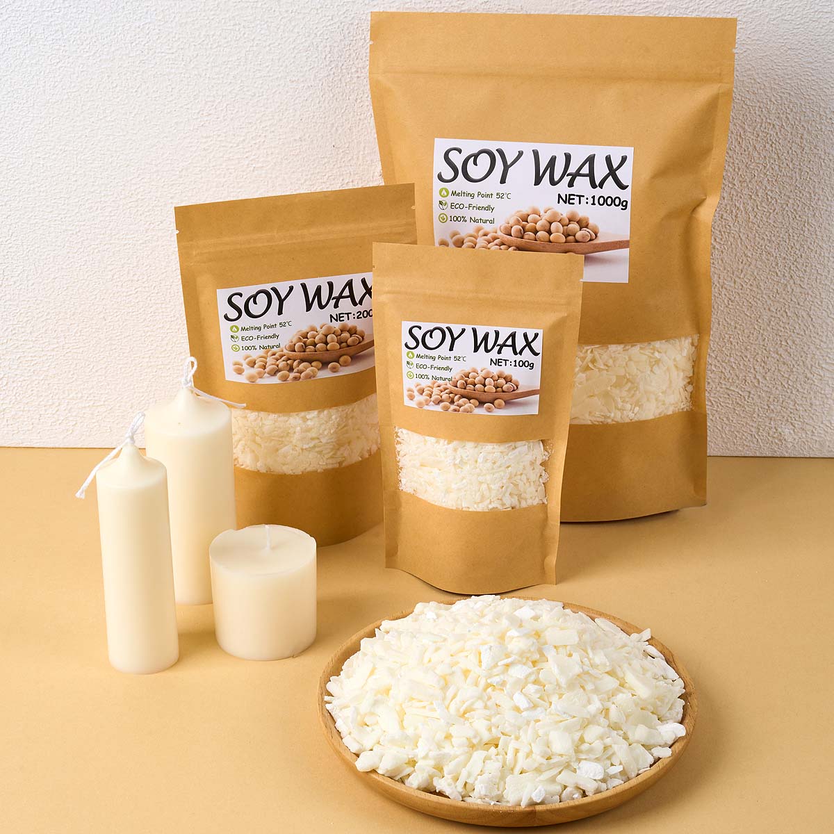 1 جنيه شمع الصويا الأبيض النقي - مراجعة Candle Making Kits وسعره