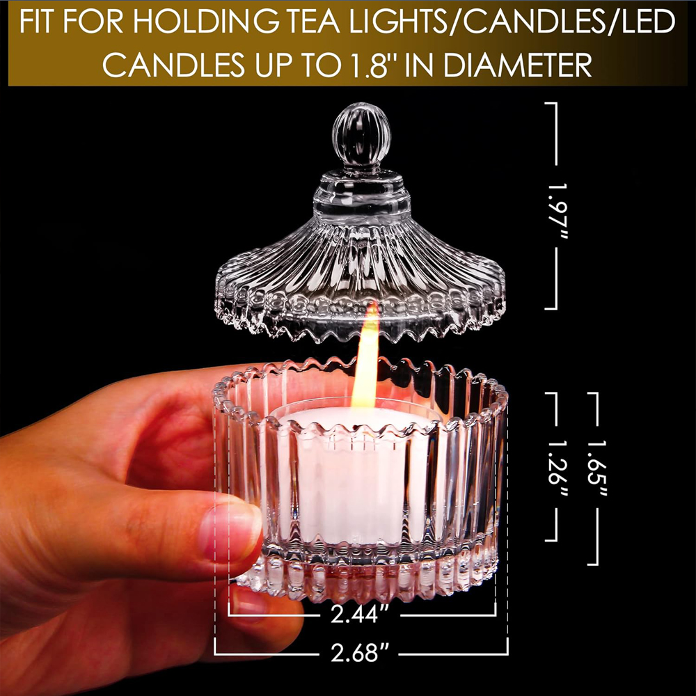 حاملات شموع صغيرة مع أغطية، حا - مراجعة Candle Making Jars With Lids وسعره